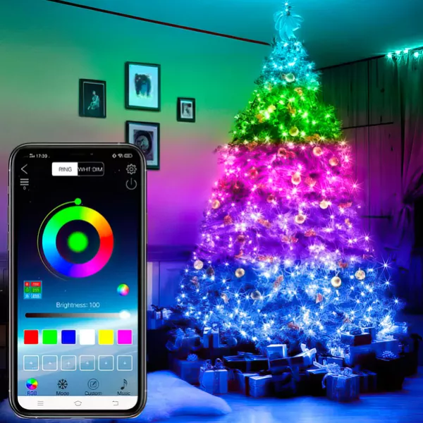Новорічна гірлянда з управлінням через смартфон