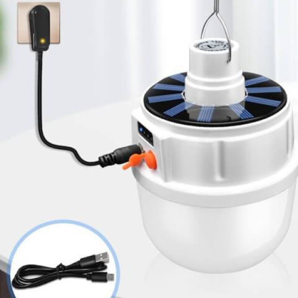 Кемпінговий ліхтар з акамулятором та сонячною батареєю