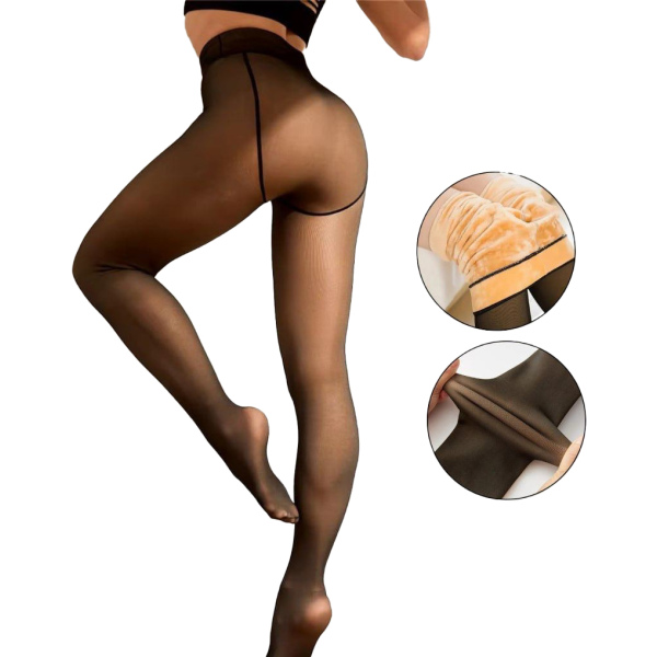 Колготки на хутрі з "ефектом природної шкіри"