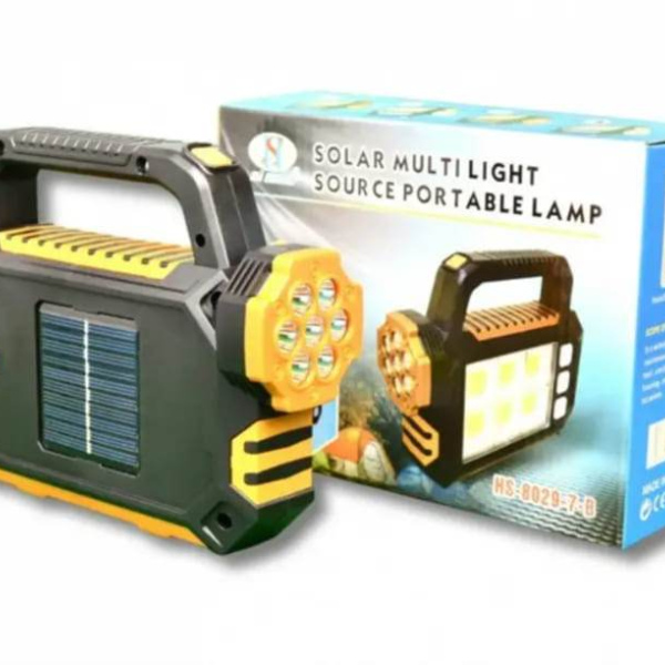 Ручний ліхтар-повербанк на сонячній батареї